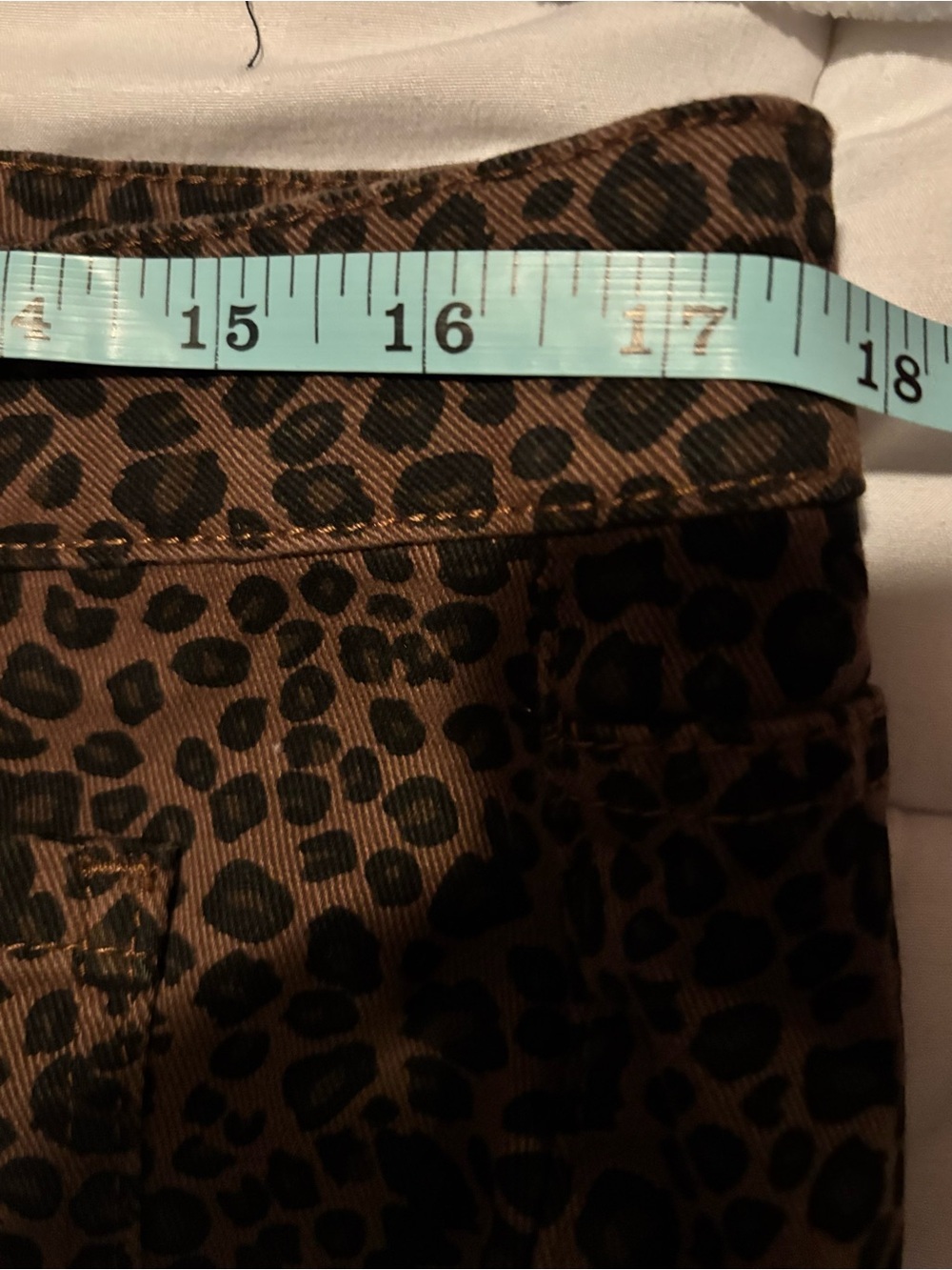 Luvamia Leopard Print Wide Leg Jeans XL High Rise Stretch Animal Print Pants NWT - Picture 6 of 8